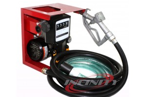 110v Electric Oil Fuel Diesel Gas Transfer Pump W/Meter 12' Hose Manual Nozzle